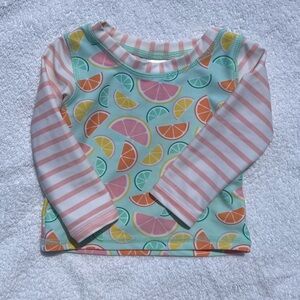 Ruffle Butts: Baby Rashguard Citrus: Size 6-12m